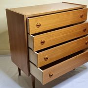 Vintage Scandinavian chest of drawers in teak and teak veneer, 1960s
