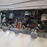 Antique aluminum coat rack with 5 hooks