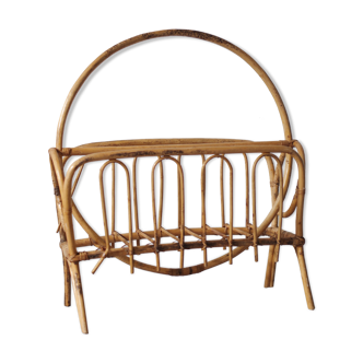 Old rattan magazines rack