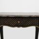 19th Century Black Wooden Side Table with Drawer, France