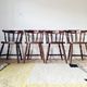 Set of 4 Western Bistro Chairs in Solid Wood – Vintage Pub Style