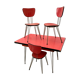 Table formica eiffel feet and 3 chairs