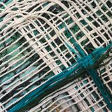 Acrylic painting and fibers on canvas