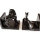 Black ceramic bookends horses