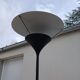 Postmodern vintage torchère floor lamp from the 1980s-1990s.