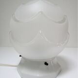 Porcelain ball lamp and art deco style glass