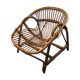 Fauteuil corbeille rotin vintage