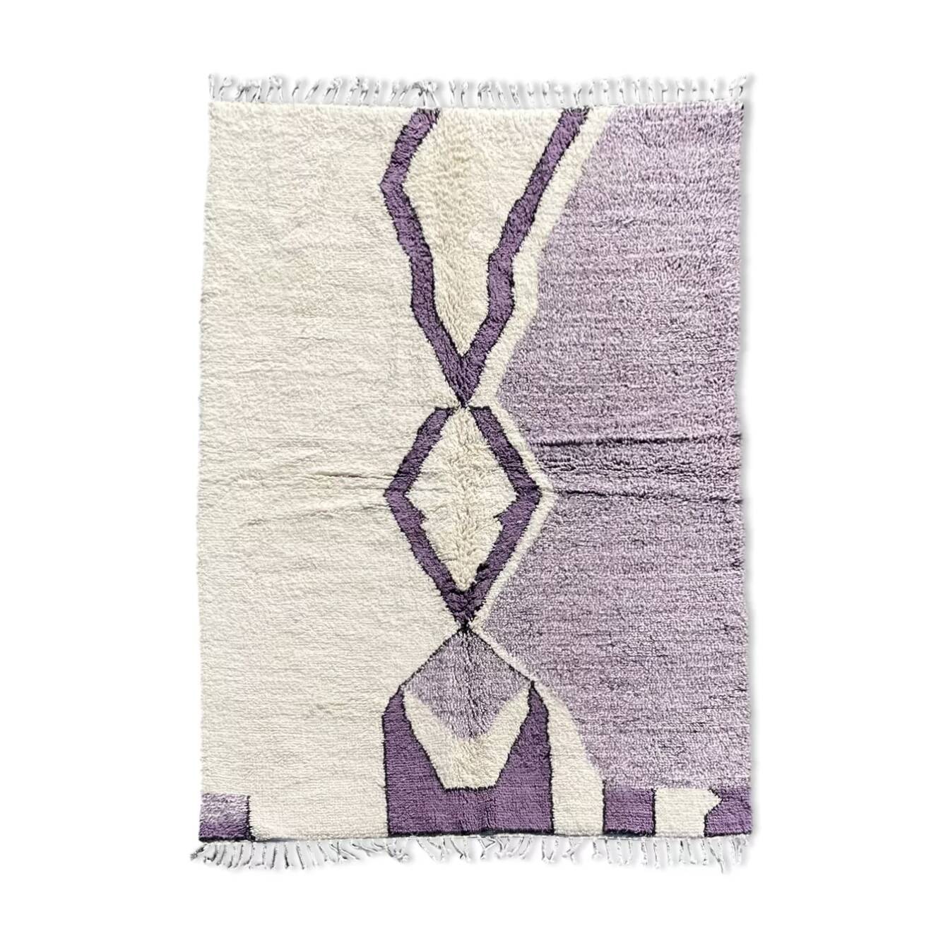 Tapis violet En laine naturel tissé à la main taille 250cmx150cm