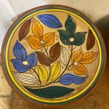 Pair of antique safi moroccan glazed terracotta dishes from the 50s