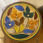 Pair of antique safi moroccan glazed terracotta dishes from the 50s