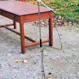 Designer reading lamp from the 70s in chrome and red lacquered sheet metal