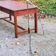 Designer reading lamp from the 70s in chrome and red lacquered sheet metal