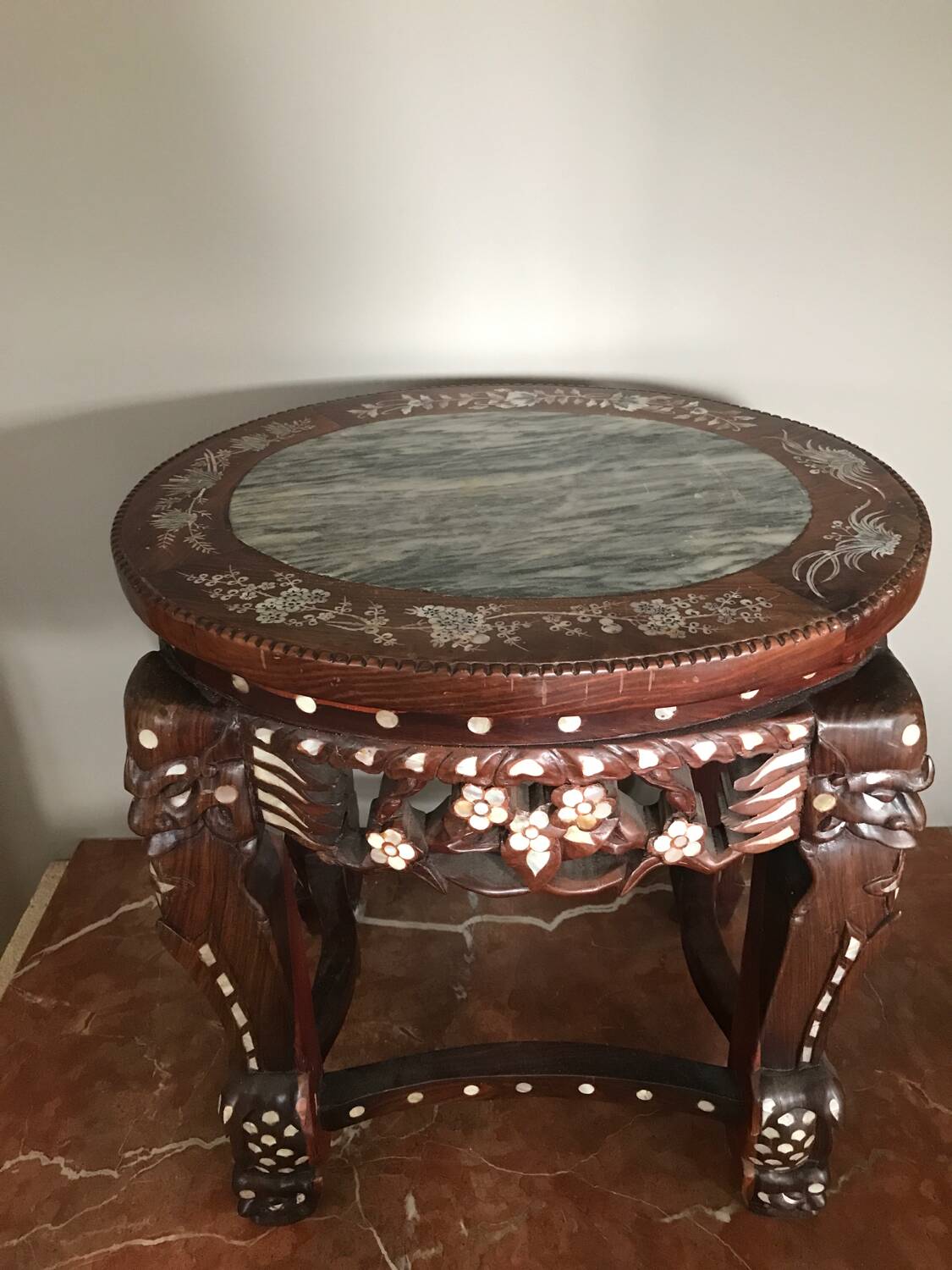 Table sellette chine nacre