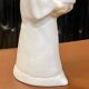 Virgin and child in quimper faience with ivory background by bel delecourt
