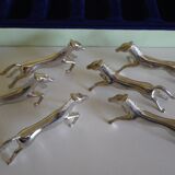 Silver metal knives in their origin box