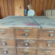 meuble de métier en bois, meuble à tiroirs
