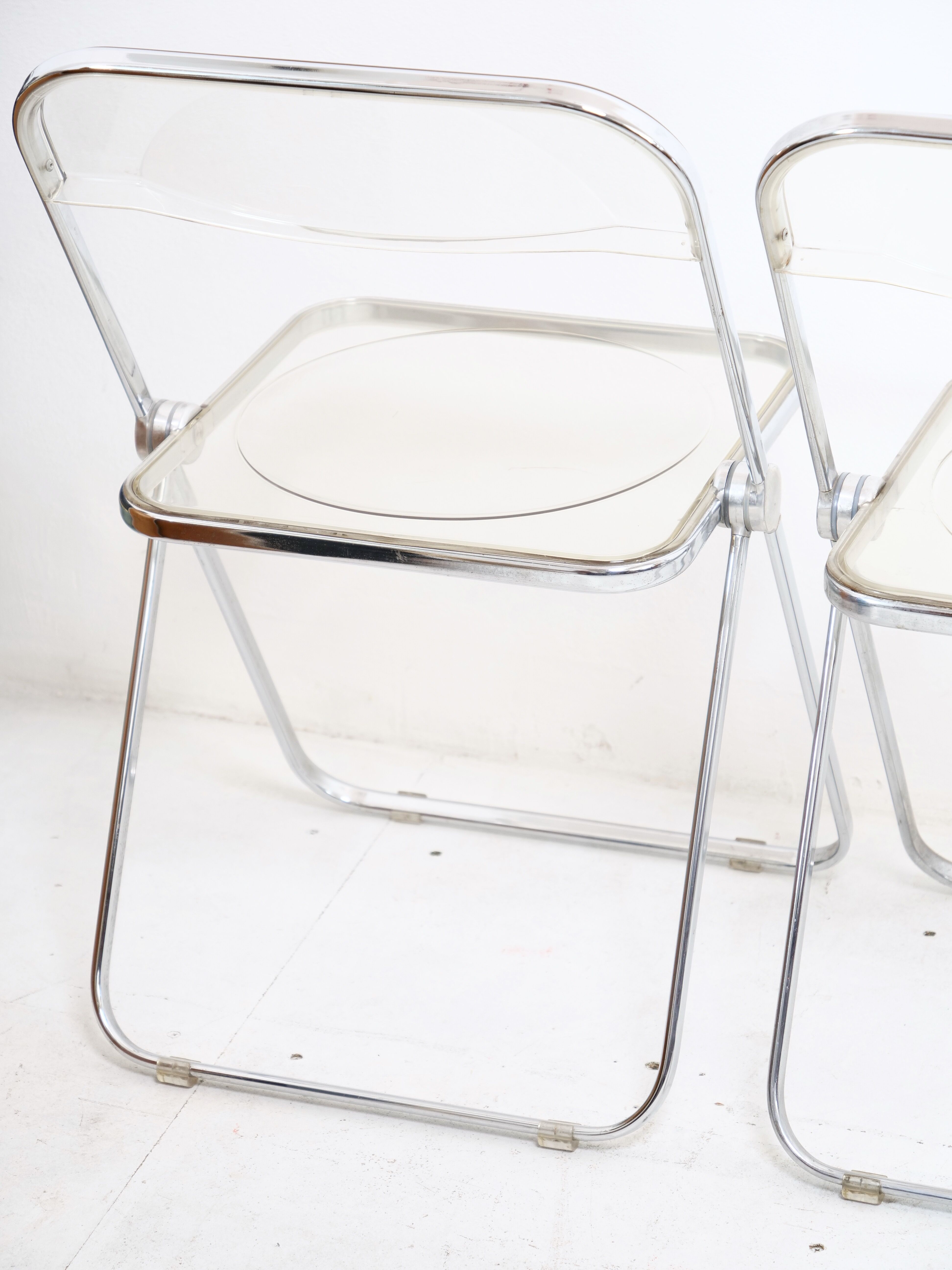 Suite of 4 Plia chairs by Giancarlo Piretti for castelli