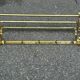 Hollywood Regency wall coat rack, gold brass, hat shelf, 1960s.