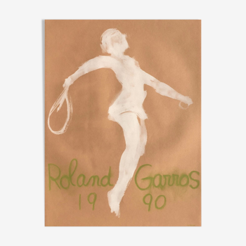 Affiche Roland-Garros 1990 par Claude Garache