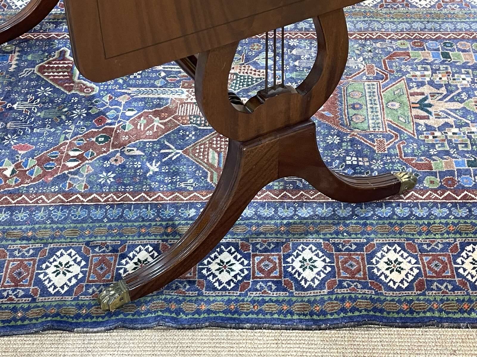 English mahogany drop-leaf desk from the 1950s