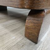 1930s oak open desk with drawers