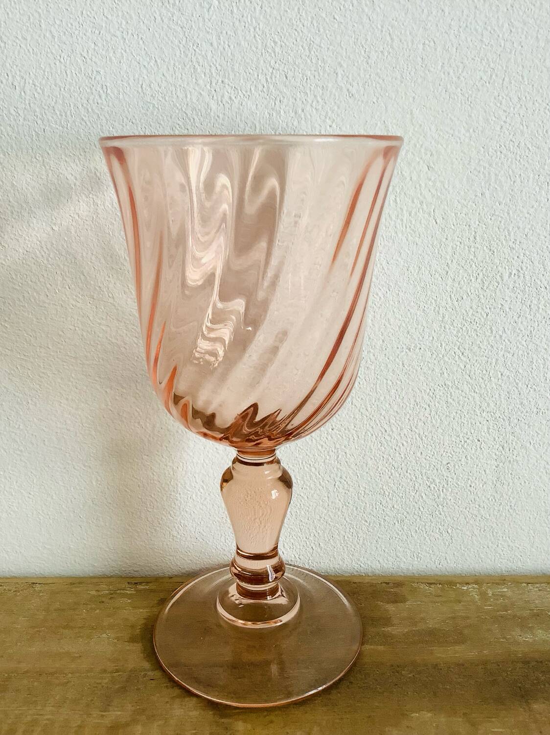 6 verres à vin rosaline