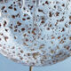 Four gold fleck globe pendants by Doria Germany