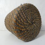 old woven straw stool