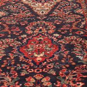 Long Vintage Oriental Runner Rug, Herati Wool Handwoven Hallway Carpet, 85 x 365