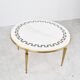 Vintage brass and white marble coffee table, 1970s