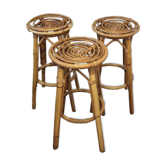 A set of 3 Bar Stools from the 60s.