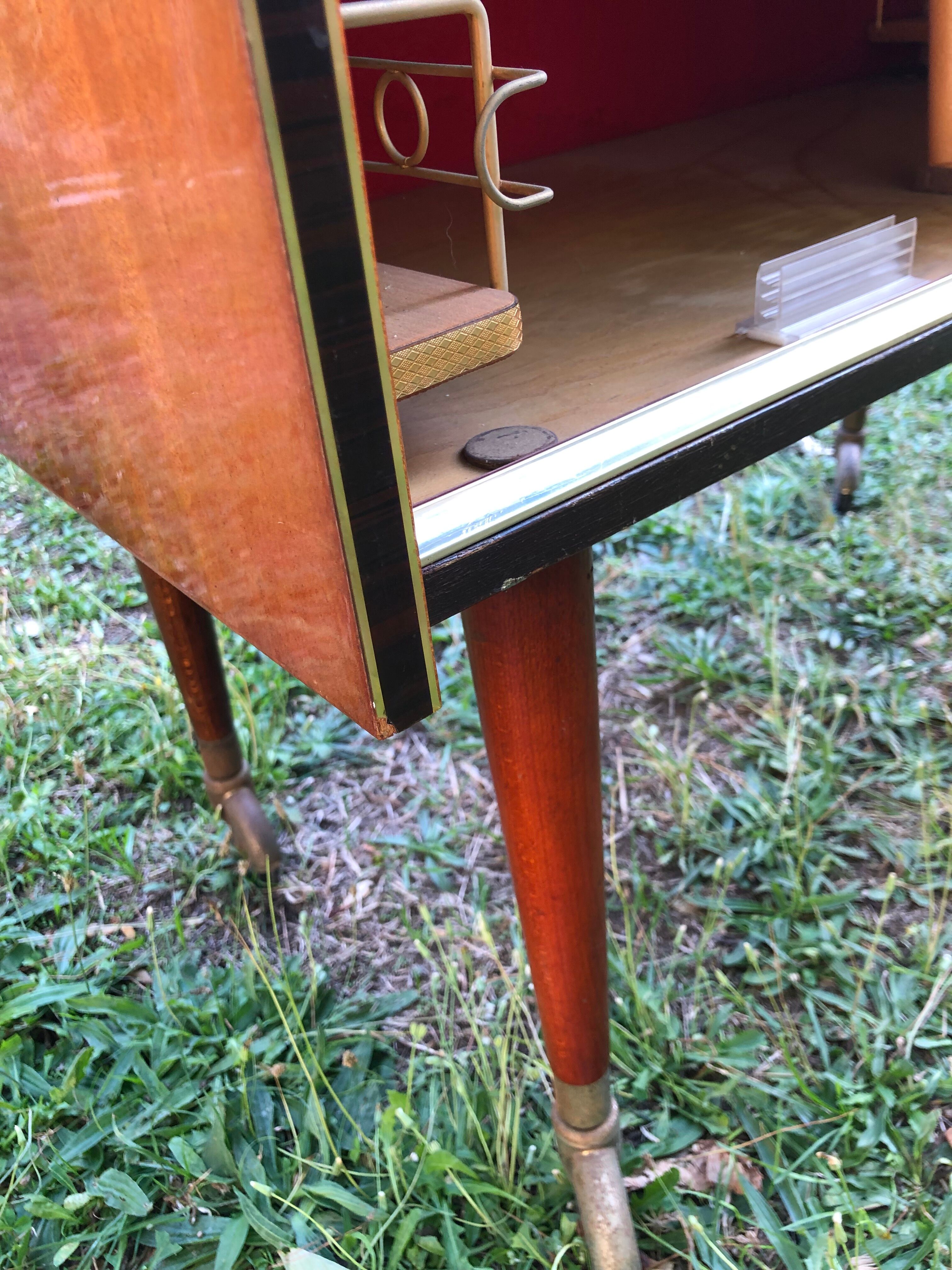 Vintage bar furniture formica with wheels 60's