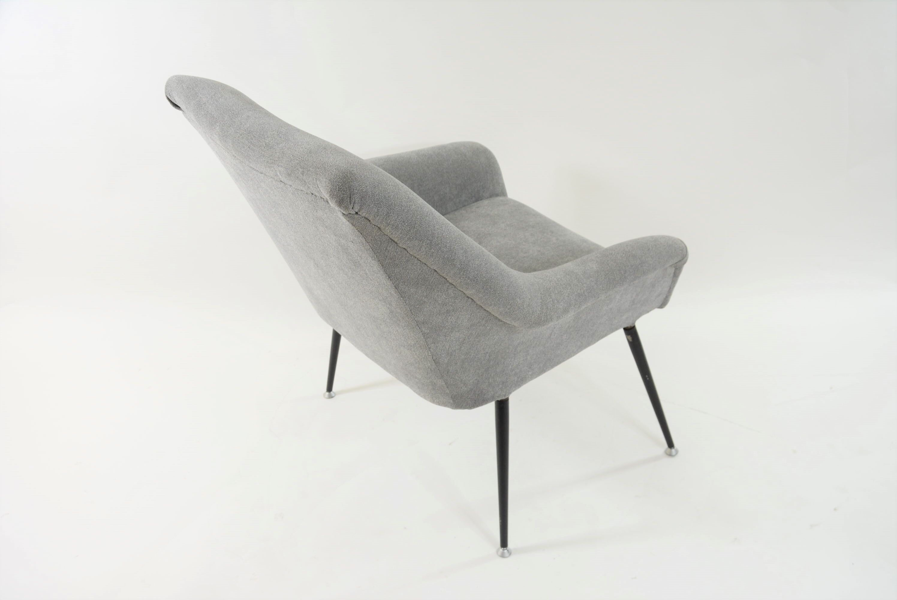 Grey square shell chair