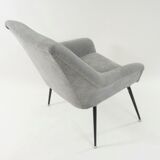 Grey square shell chair