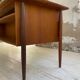 Scandinavian "boomerang" two-sided teak desk Midtjydsk Mobelfabrilk