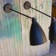 Pair of industrial arm wall lights, 60 years