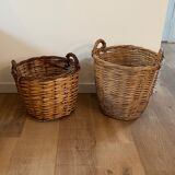 Pop-up Christmas 2022 - Vintage round basket / old basket in Dame-Jeanne