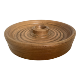 Bougeoir rond en bois épais