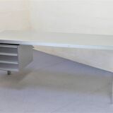 Brushed aluminum desk by MDF Italia