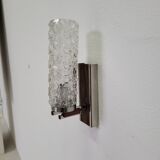 Vintage Scandinavian wall lamp in rosewood and glass 1960s