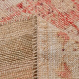 Geometric handmade oushak rug 226x121cm