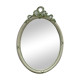 miroir ovale en bois peint style Louis XVI