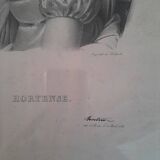 Old Lithograph Hortense by Delpech