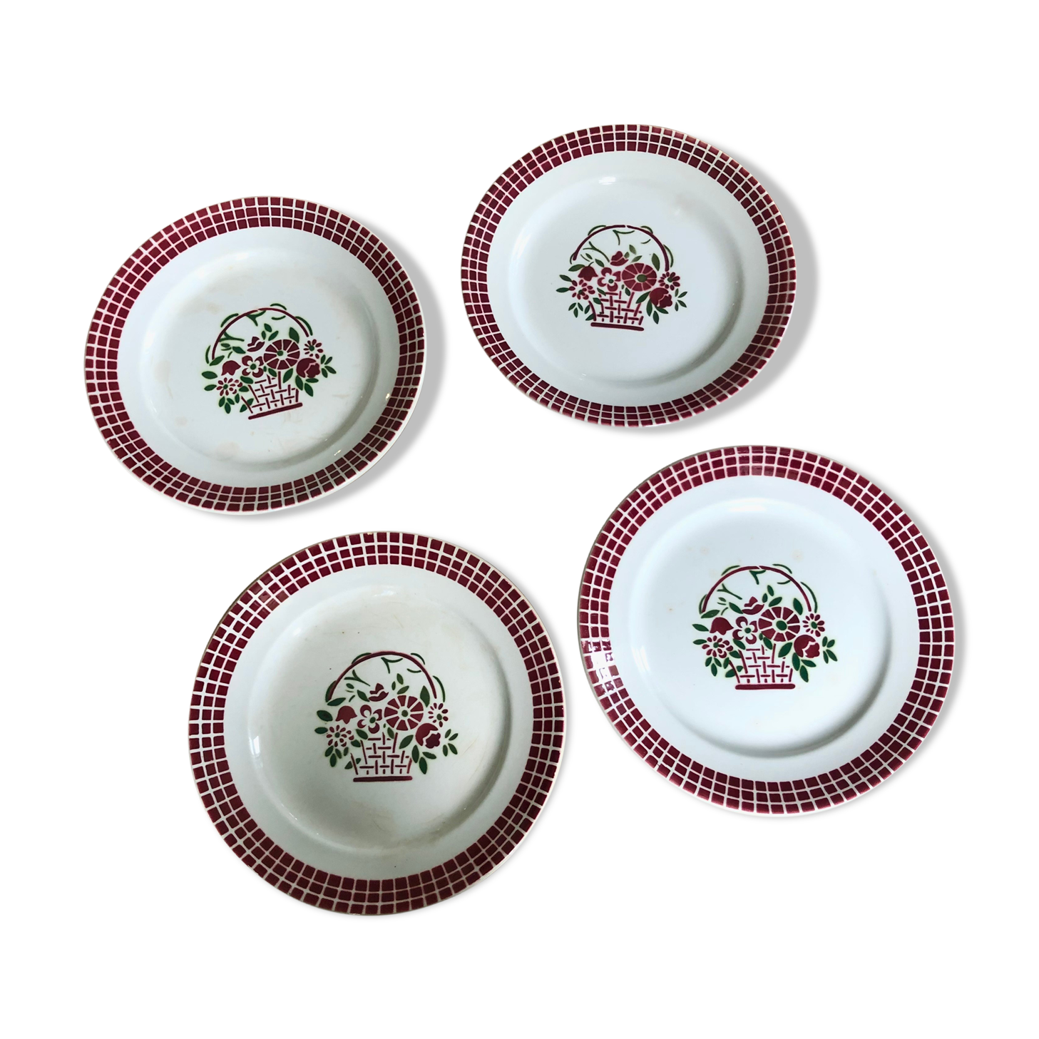 Plates "Flower basket" - manufacture of Badonvilliers