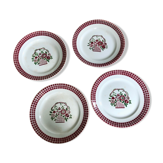 Plates "Flower basket" - manufacture of Badonvilliers