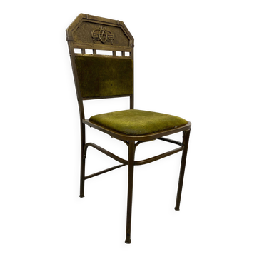 Art Nouveau chair in brass