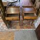 Pair of Louis XV style oak bedside tables