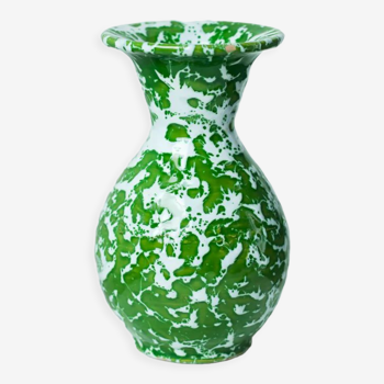Green and white vase
