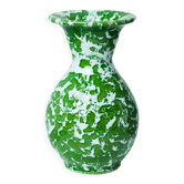 Green and white vase