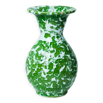 Green and white vase